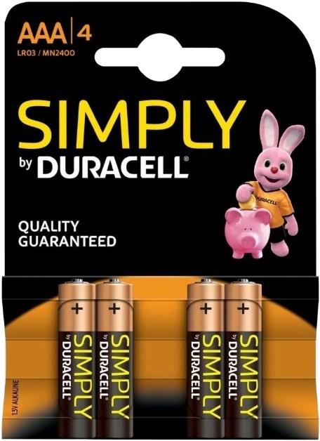 TECNOSHOP Batterie Mini Stilo AAA Duracell MN2400